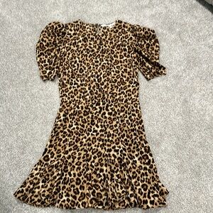Veronica Beard Leopard Print Mini Dress
